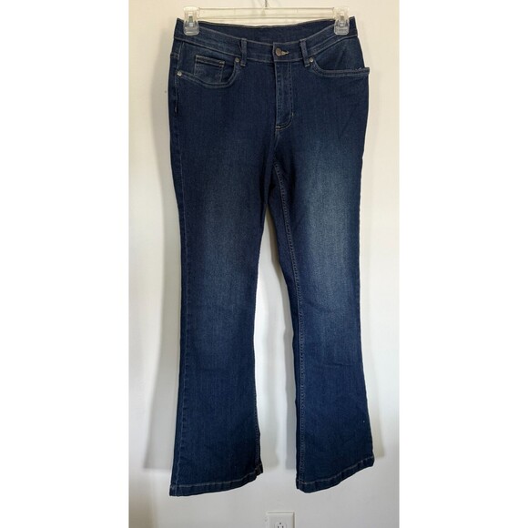 Venus Denim - Venus Jeans Size 8 Blue Denim Dark Wash Flare Jeans Stretchy